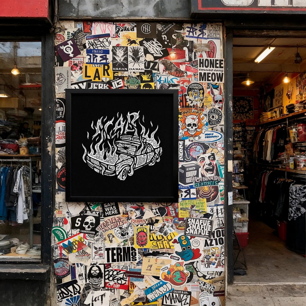 ACAB Political Punk Poster - Defund The Police Burning