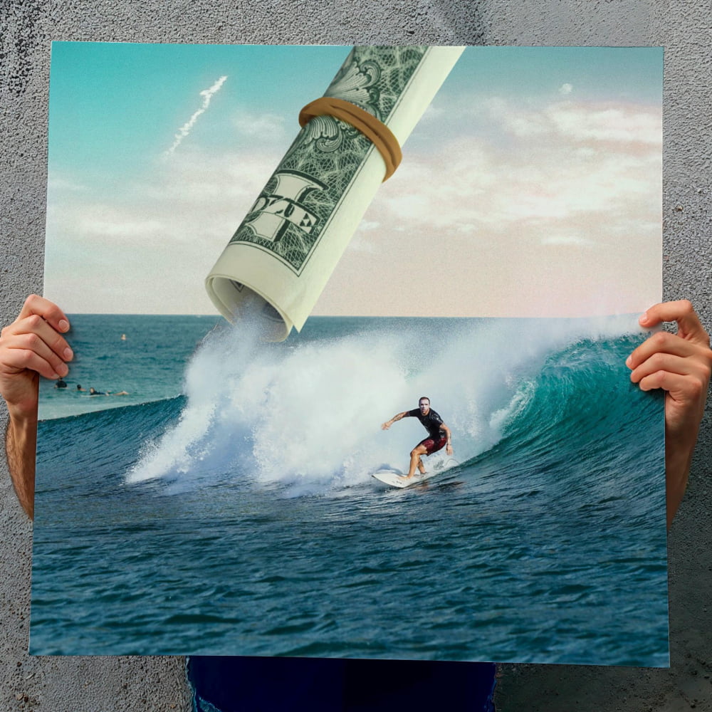 Addicted to Surf Poster – Retro Surf Art | Beach Ocean