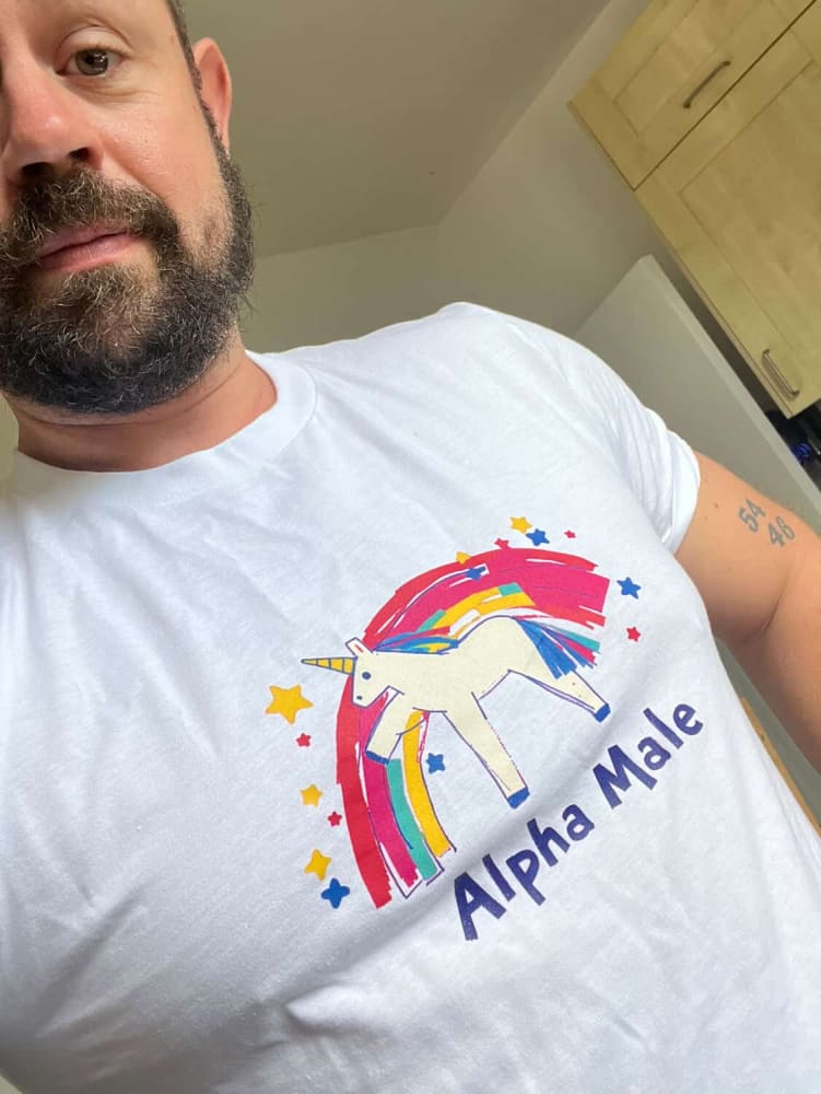 Alpha Male Shirt Unicorn Rainbow T-shirt - Death