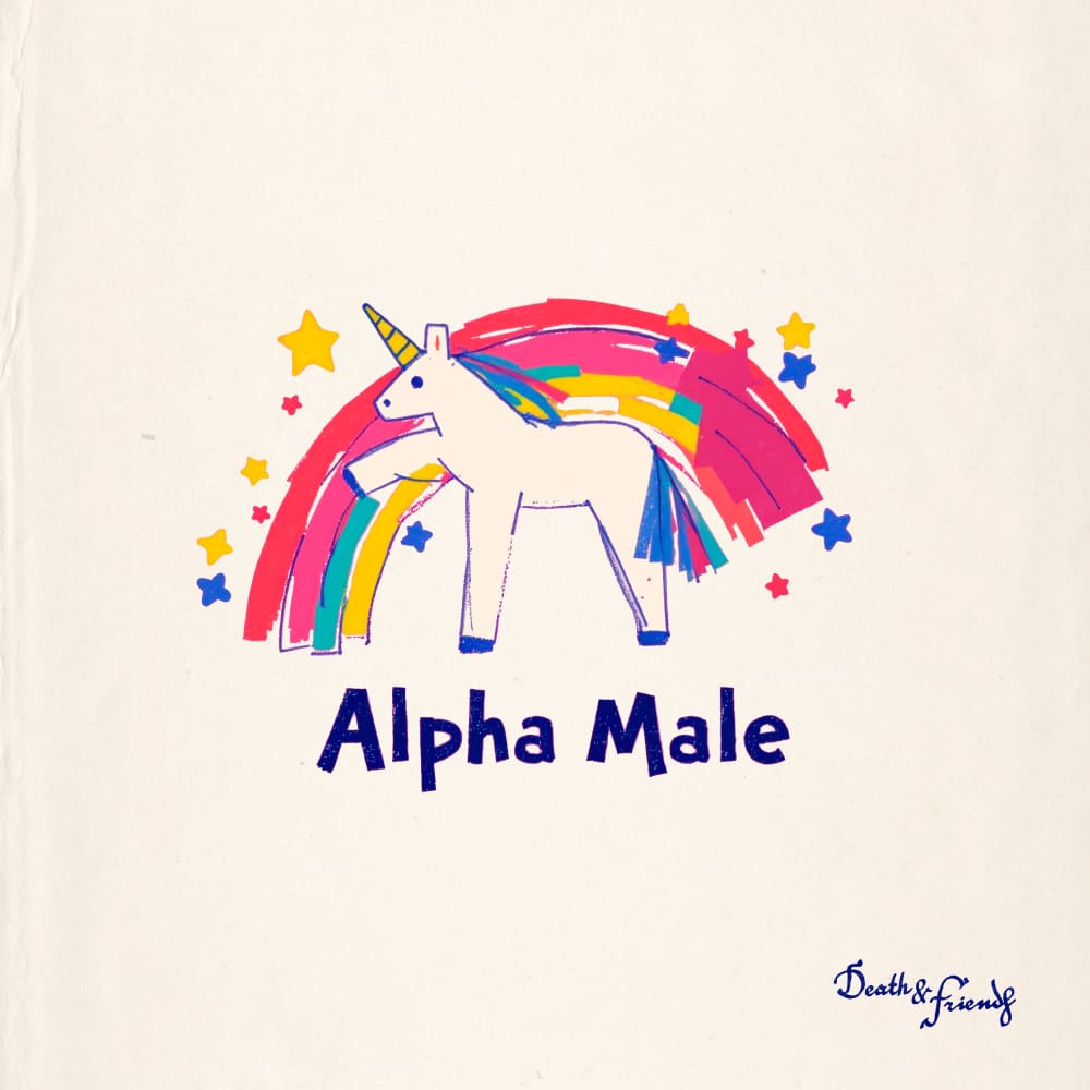 Alpha Male Shirt Unicorn Rainbow T-shirt - Death