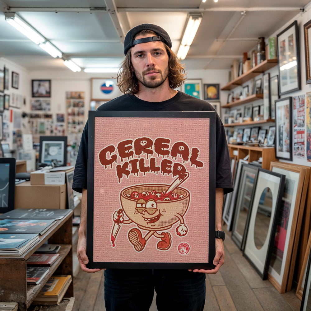 Cereal Killer Kitchen Print – Retro Quirky Breakfast Bar