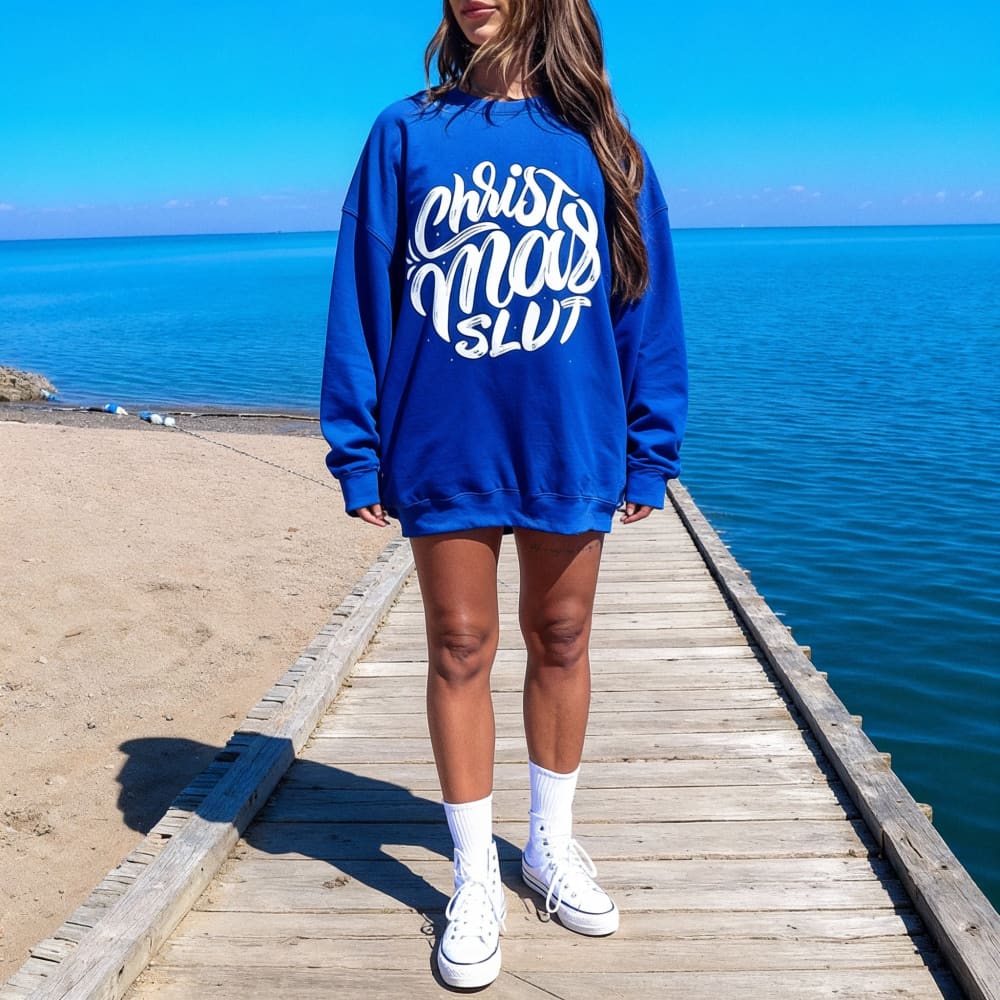 Christmas Slut Sweatshirt - Rude Christmas Sweaters &