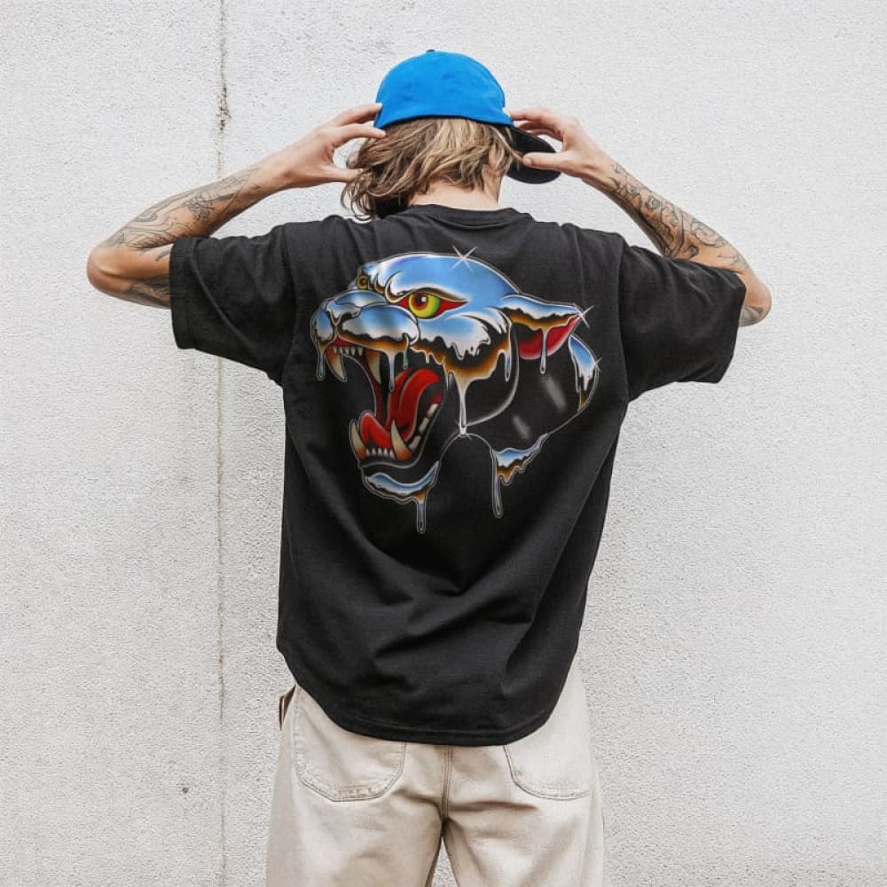 Chrome Panther Tattoo - Death and Friends - Traditional