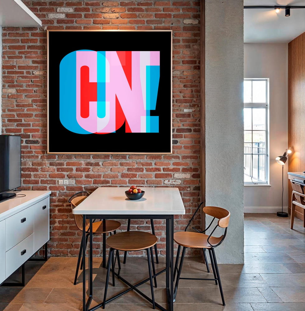 ’CUNT’ Pop Art Poster – Profanity Word Art | Offensive Wall