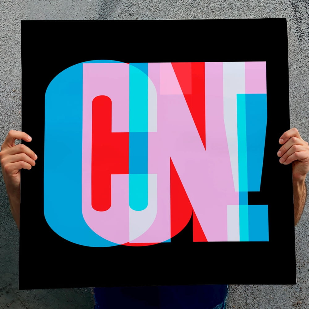 ’CUNT’ Pop Art Poster – Profanity Word Art | Offensive Wall