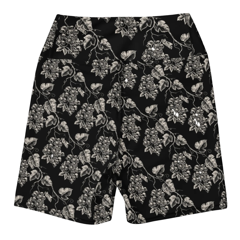 ’Dead Gravevine’ Alternative Yoga Shorts - Goth Gym Wear &
