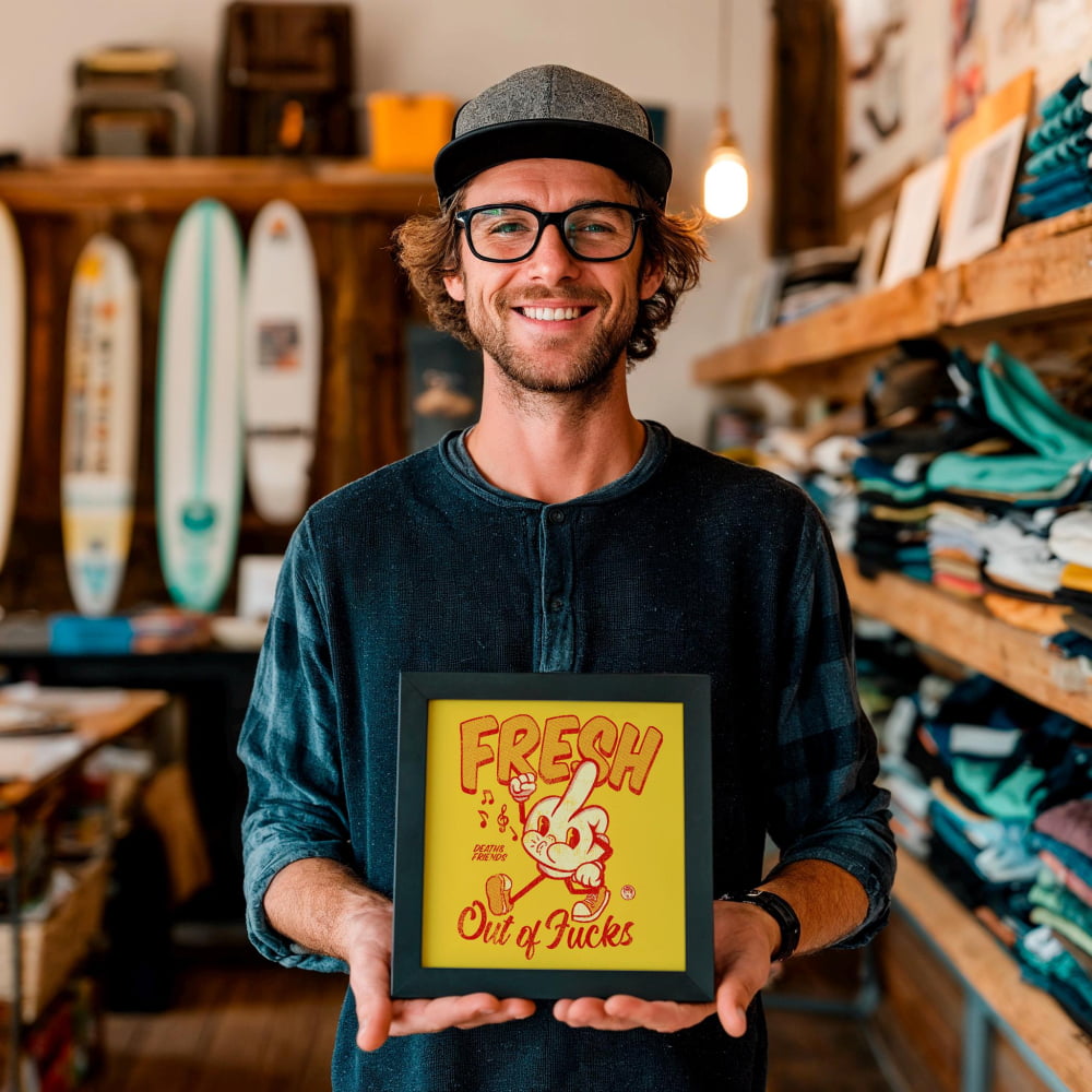 ’Fresh Out Of Fucks’ Print - Retro Mid-Century Modern Art