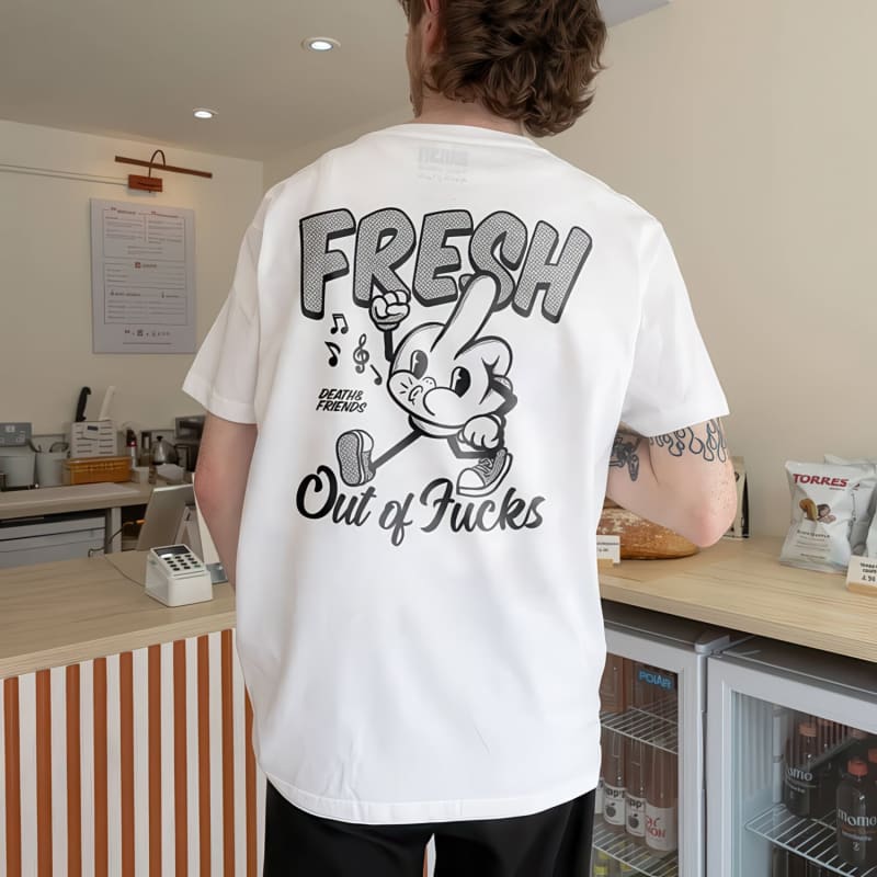 Fresh Out of Fucks T-Shirt - Death and Friends - Funny