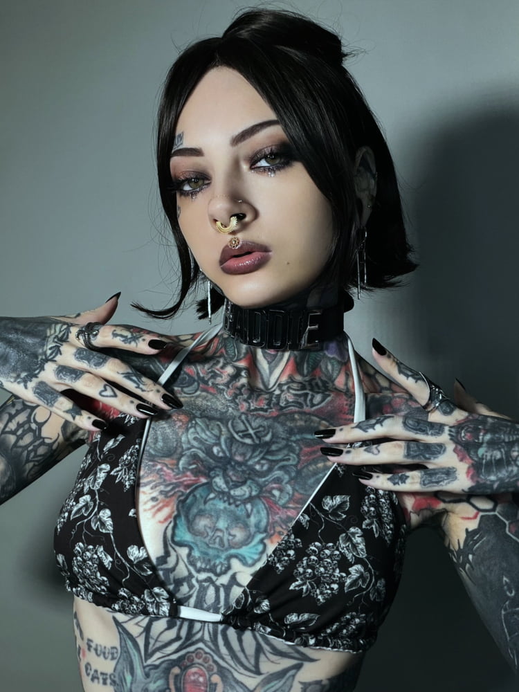 Full-set ’Death Gravevine’ String Skull Bikini Set - Goth