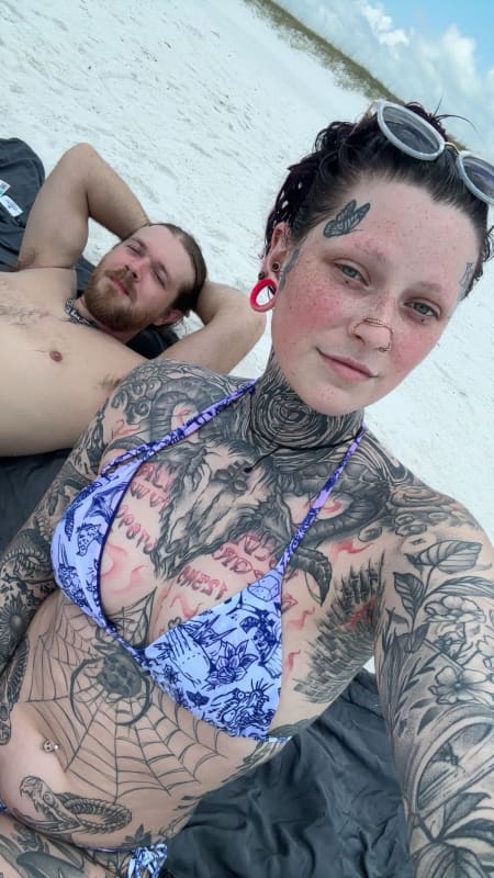 Full Set ’Stencil’ Tattoo Bikini - Death and Friends - Punk