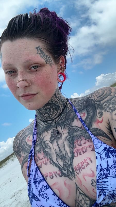 Full Set ’Stencil’ Tattoo Bikini - Death and Friends - Punk