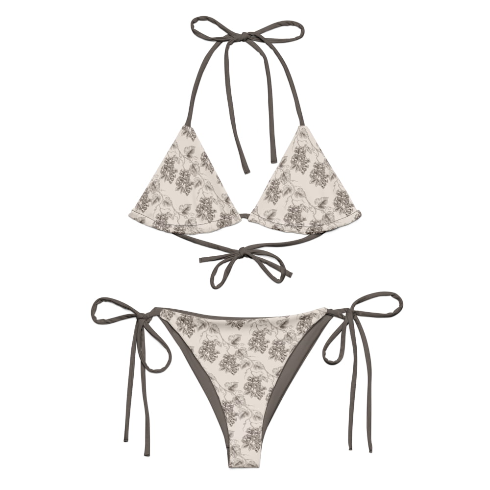 Full-Set ’Venetian Gravevine’ String Bikini - Goth Swimsuit