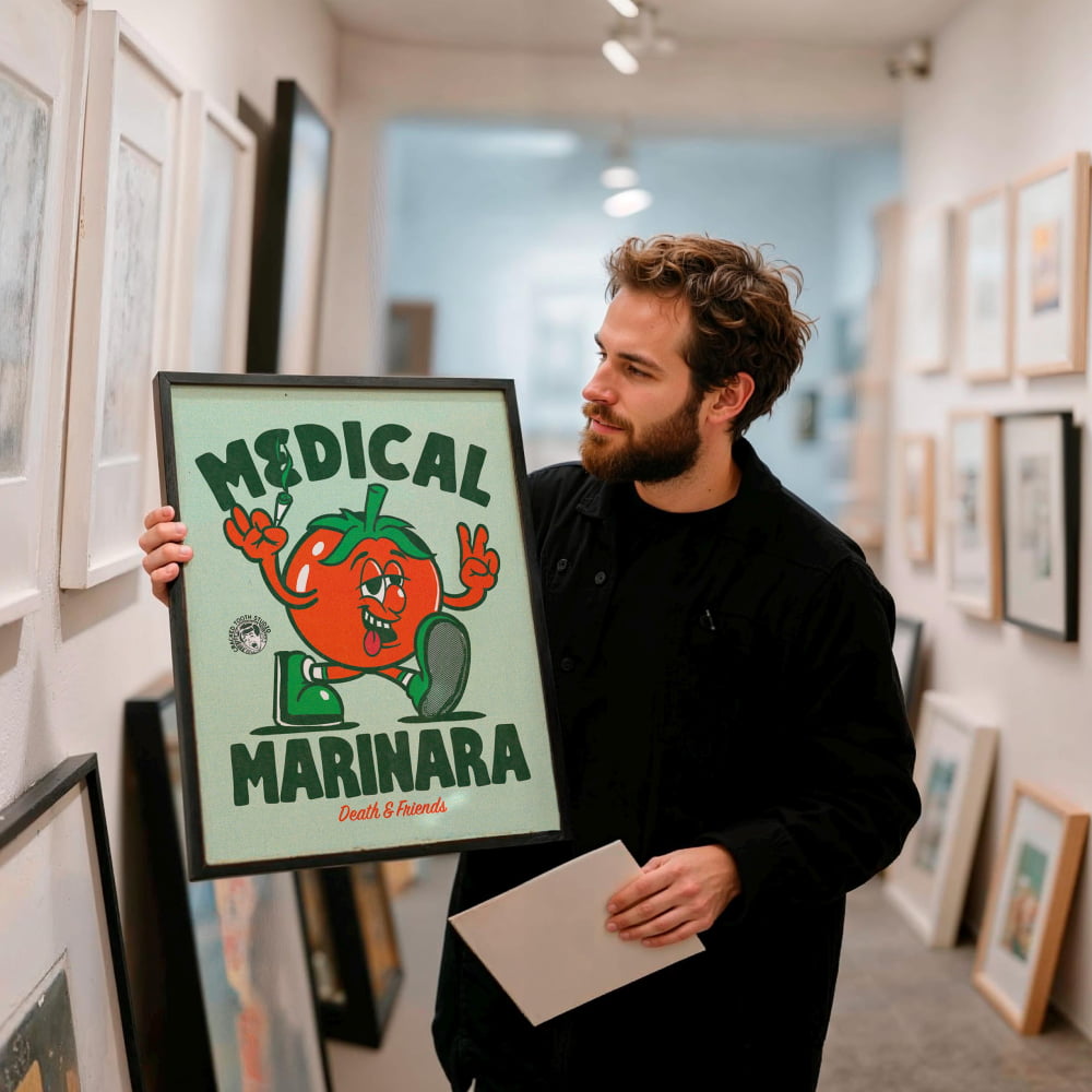 Funny Weed Poster – Medical Marinara Art Print | Retro