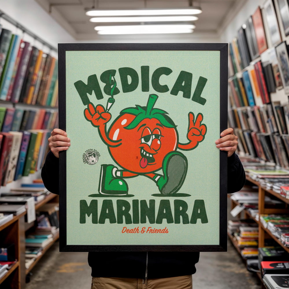 Funny Weed Poster – Medical Marinara Art Print | Retro