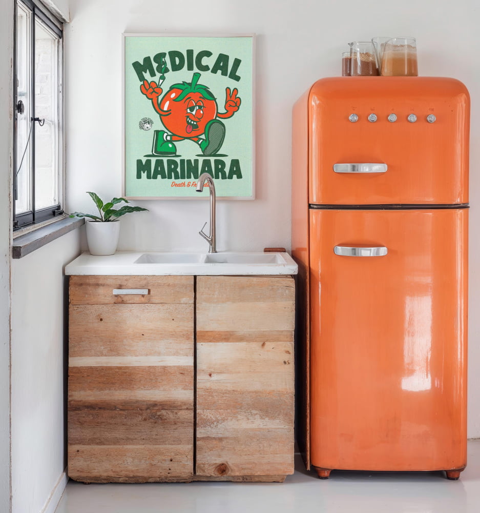 Funny Weed Poster – Medical Marinara Art Print | Retro