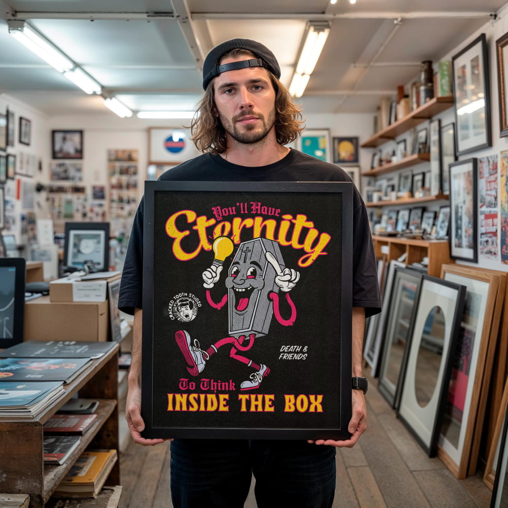Gothic Poster – Retro Mascot Art Featuring Eternity Inside