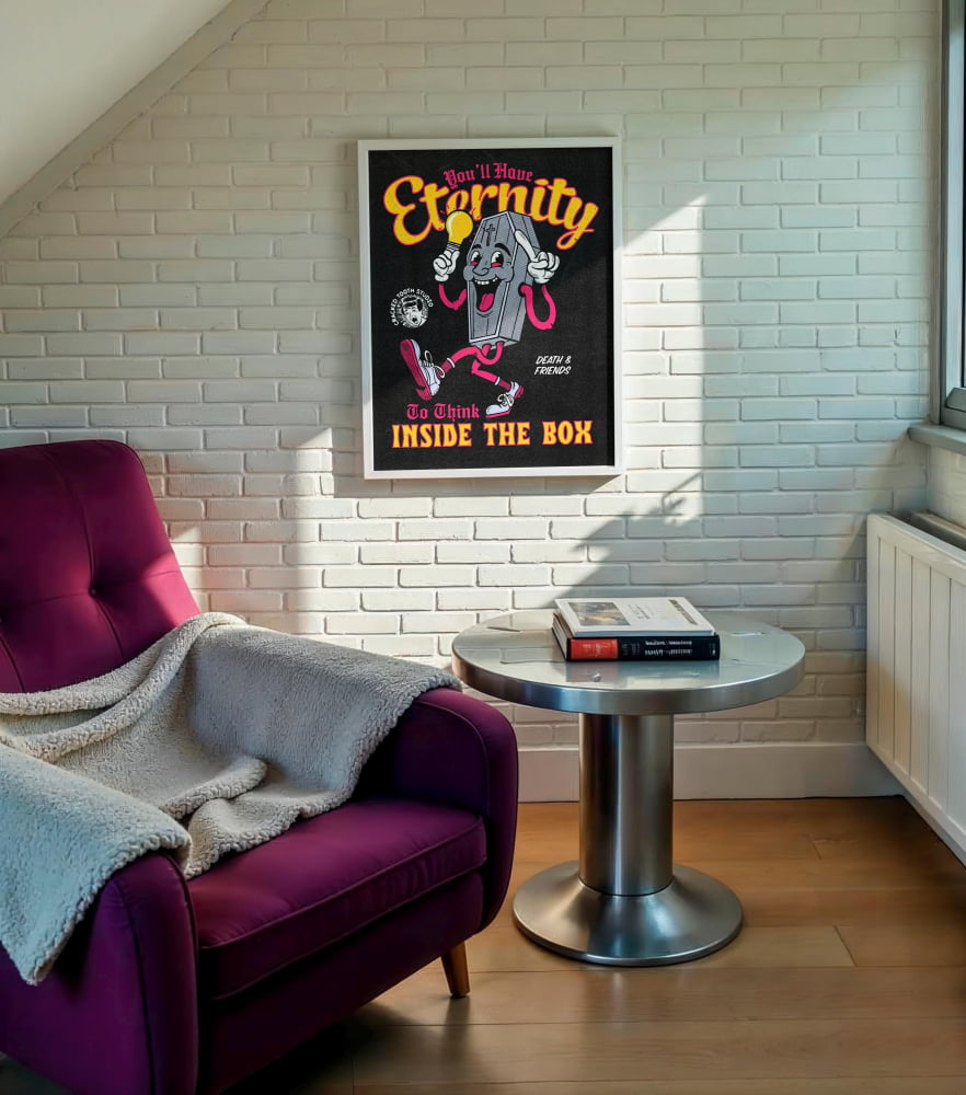 Gothic Poster – Retro Mascot Art Featuring Eternity Inside