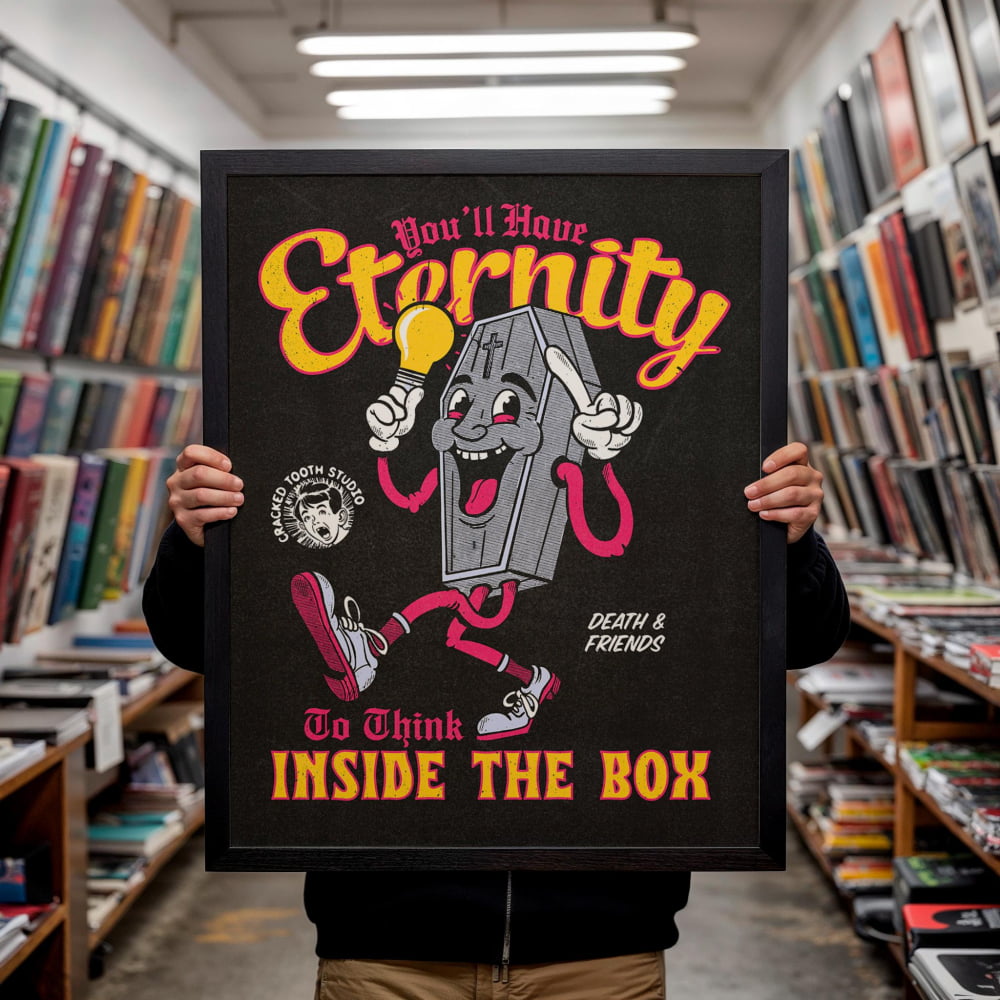 Gothic Poster – Retro Mascot Art Featuring Eternity Inside