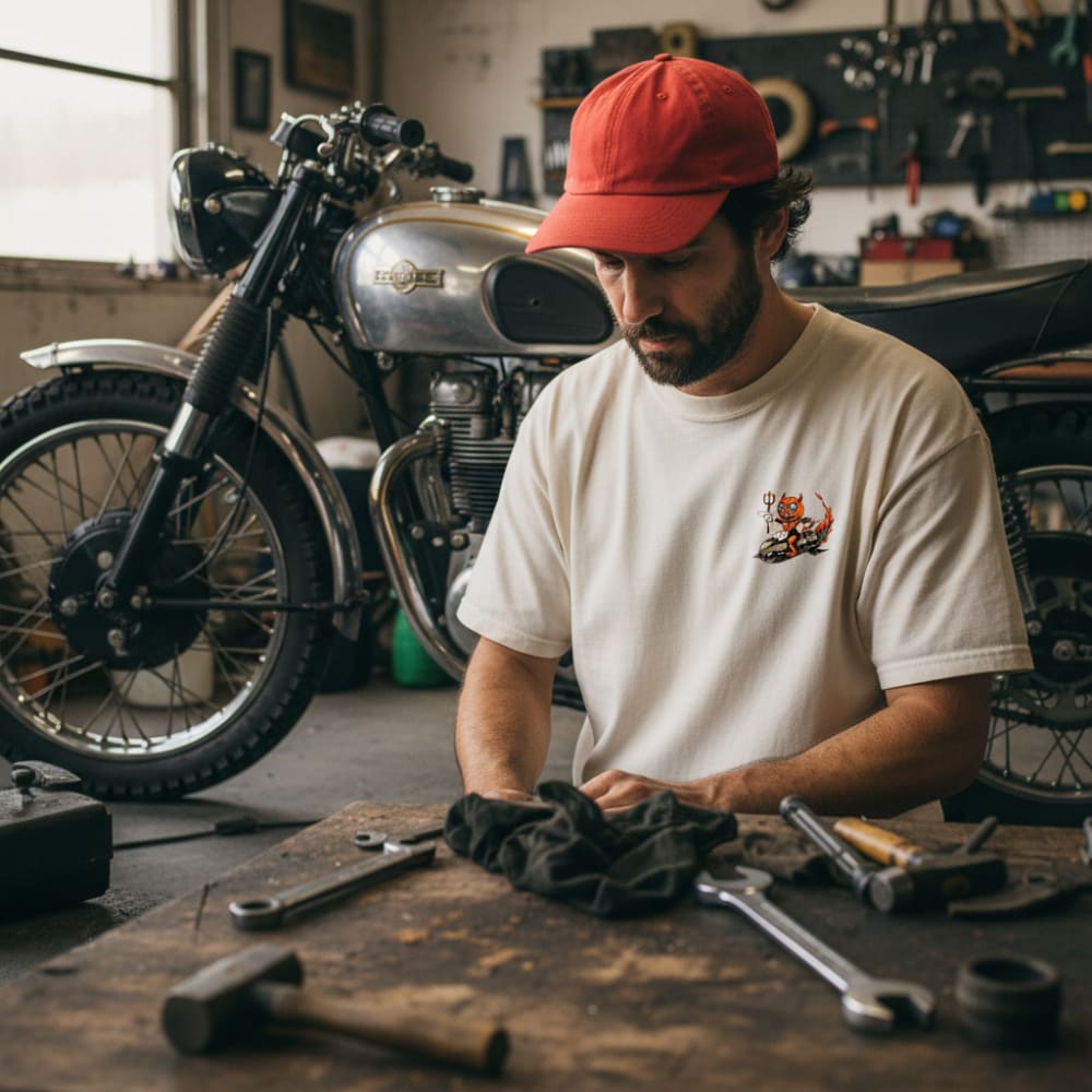 Heavyweight ’Bad Luck’ Oversized T-shirt - Tattoo Inspired