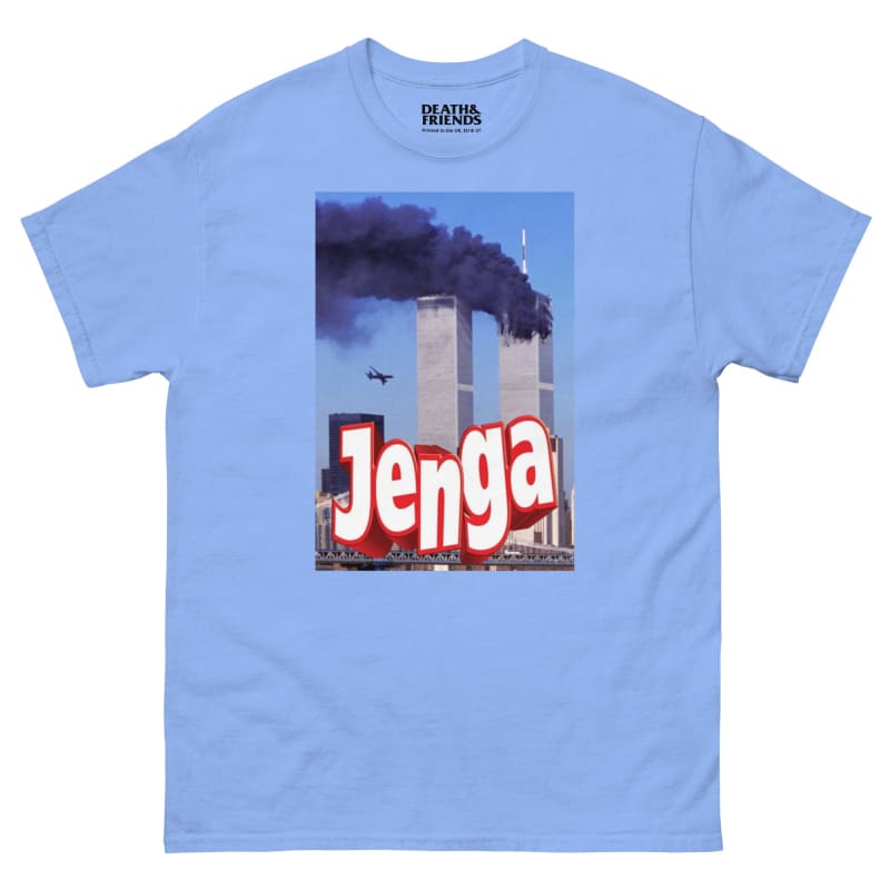 Jenga Twin-Towers T-shirt - Carolina Blue / S
