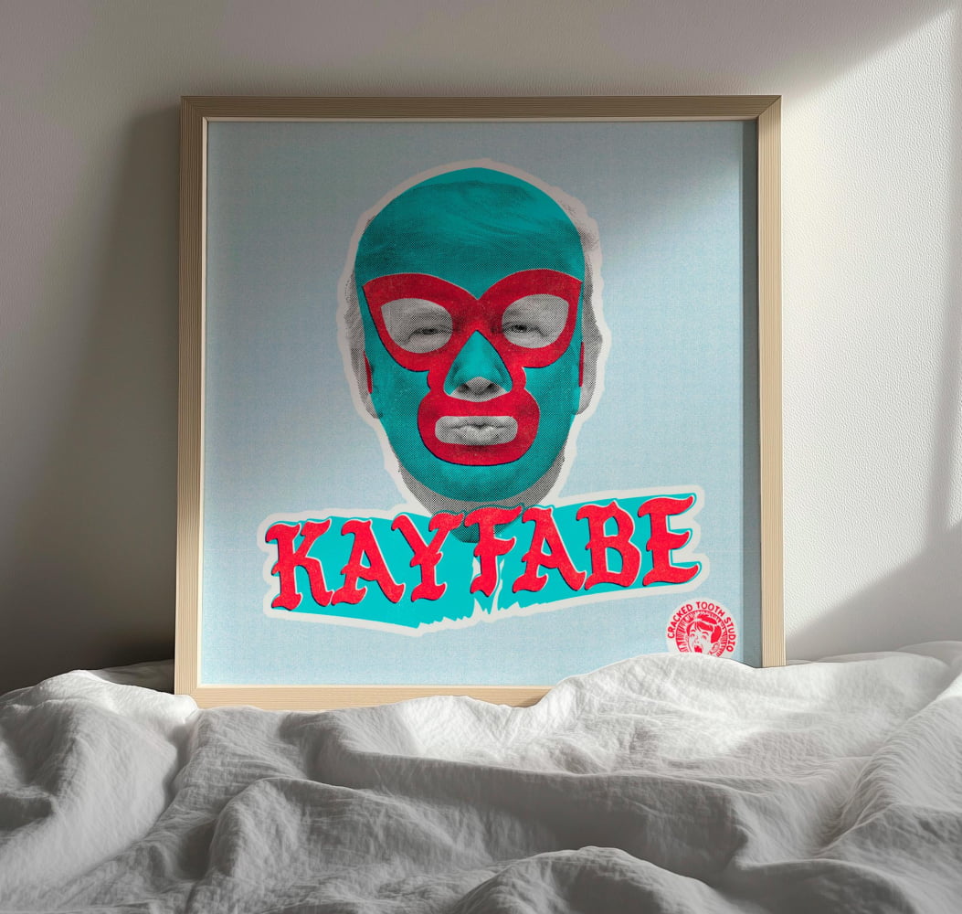 ’KayFabe’ Pop Art Prints – Punk Artwork Portrait