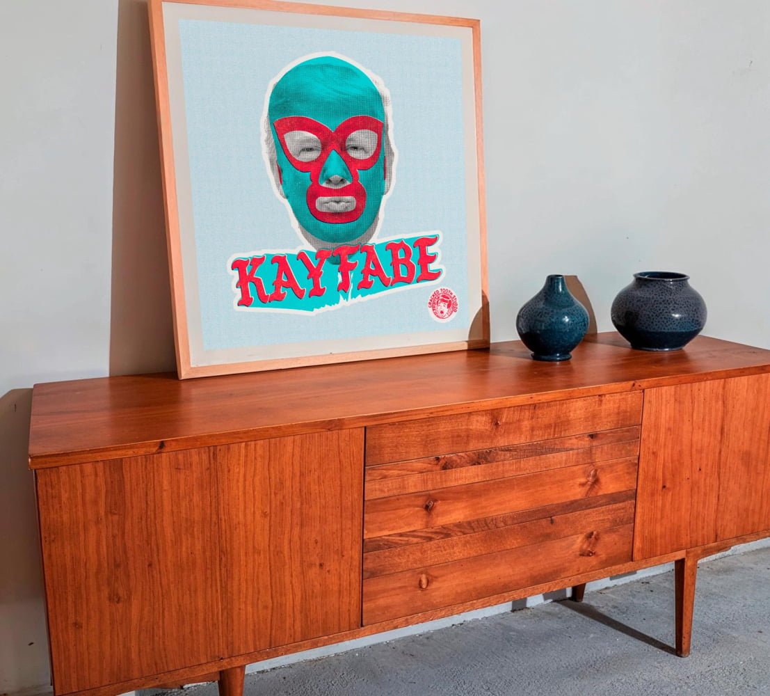 ’KayFabe’ Pop Art Prints – Punk Artwork Portrait