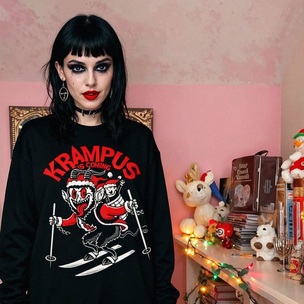 Krampus is Coming sweatshirt - Goth Xmas Sweater & Punk