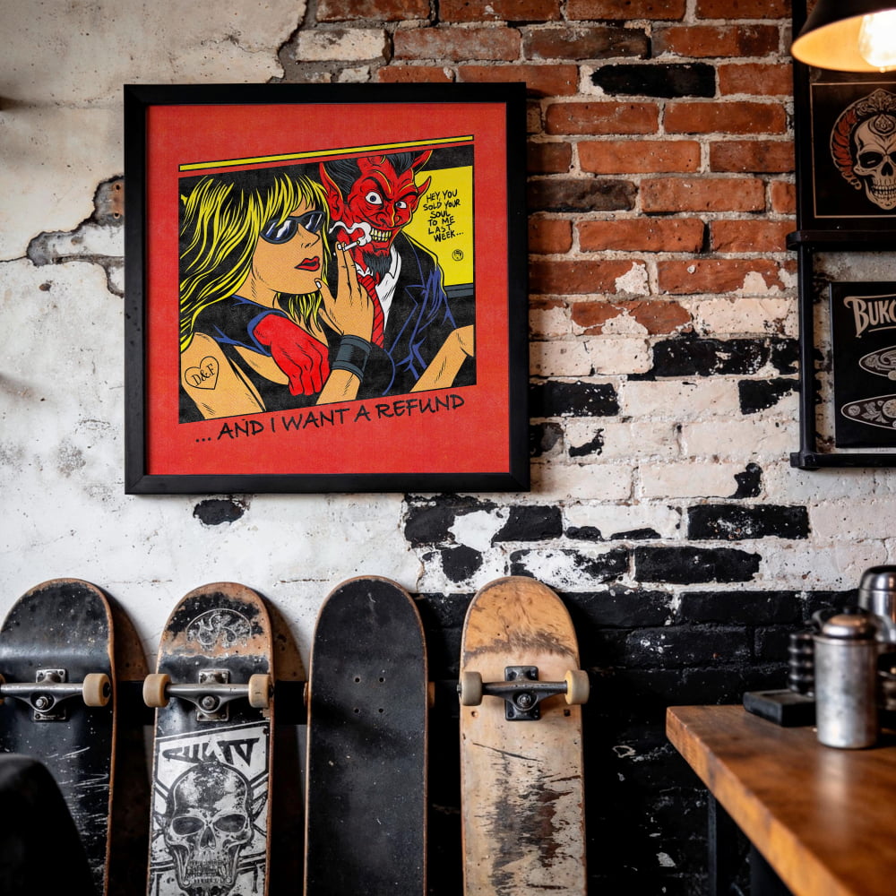 ’No Backsies’ Punk Art Print | Pop Art Poster – Satan Loves