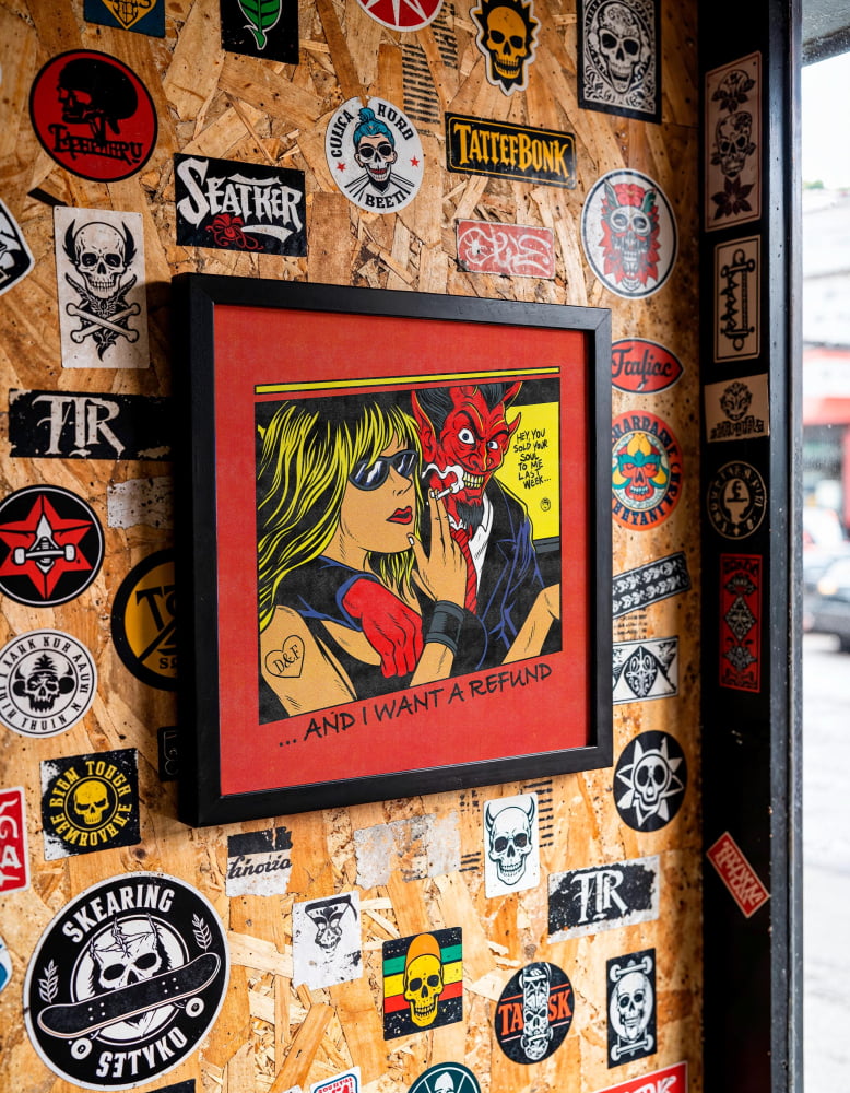 ’No Backsies’ Punk Art Print | Pop Art Poster – Satan Loves
