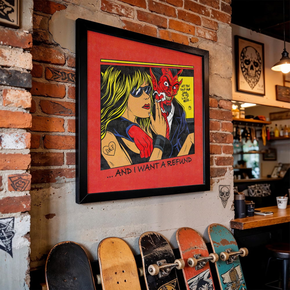 ’No Backsies’ Punk Art Print | Pop Art Poster – Satan Loves