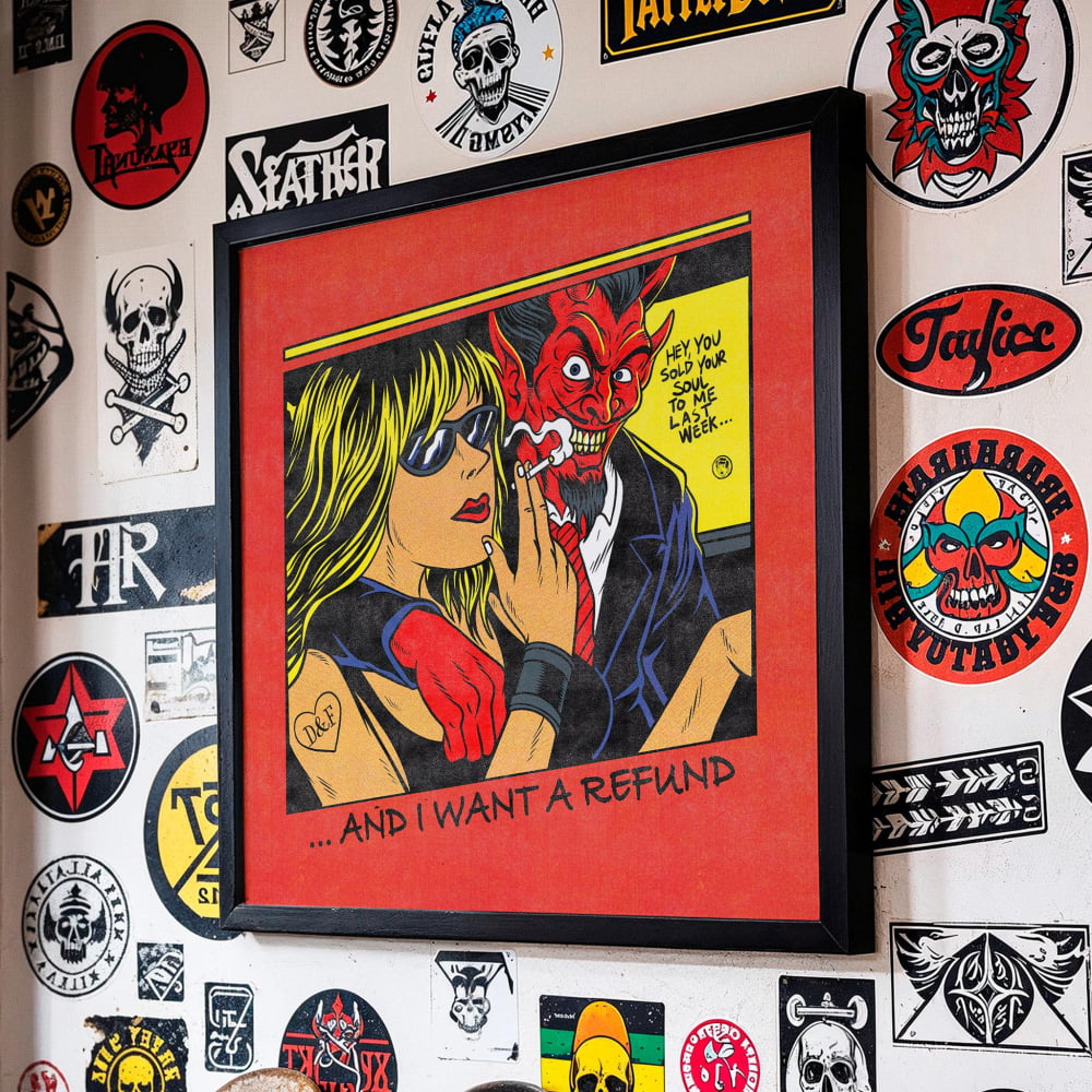 ’No Backsies’ Punk Art Print | Pop Art Poster – Satan Loves