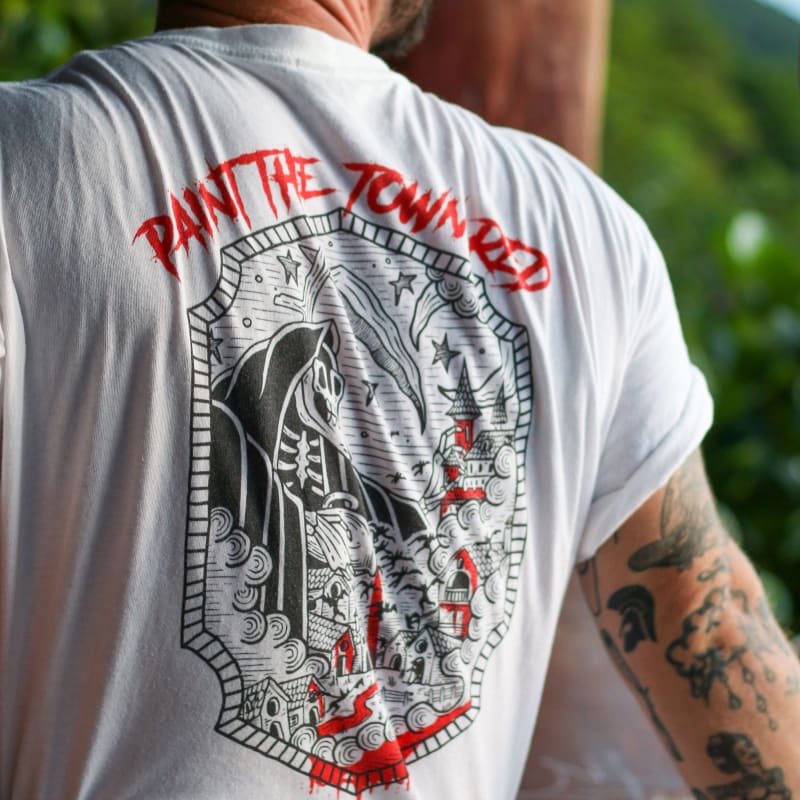 ’Paint the Town Red’ T-Shirt - Death and Friends