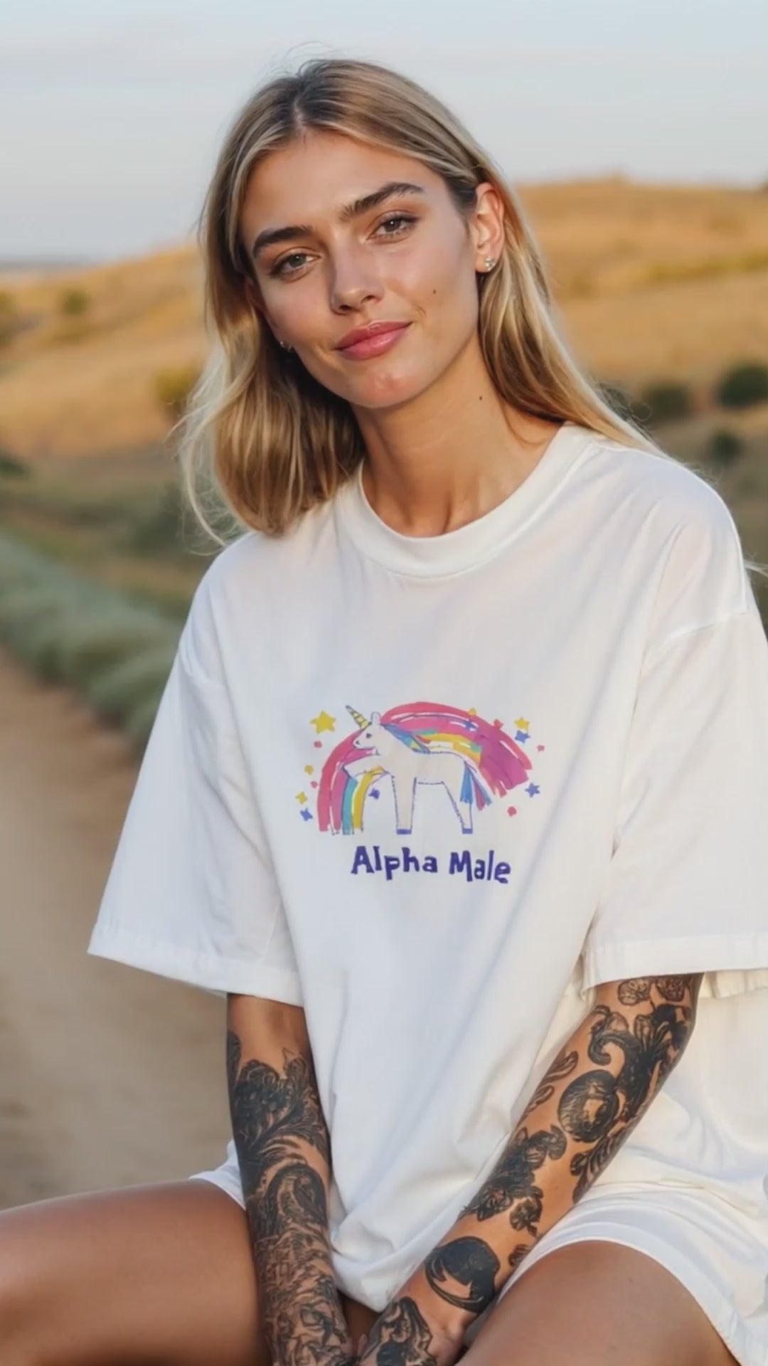 Alpha Male Shirt Unicorn T-shirt Death & Friends