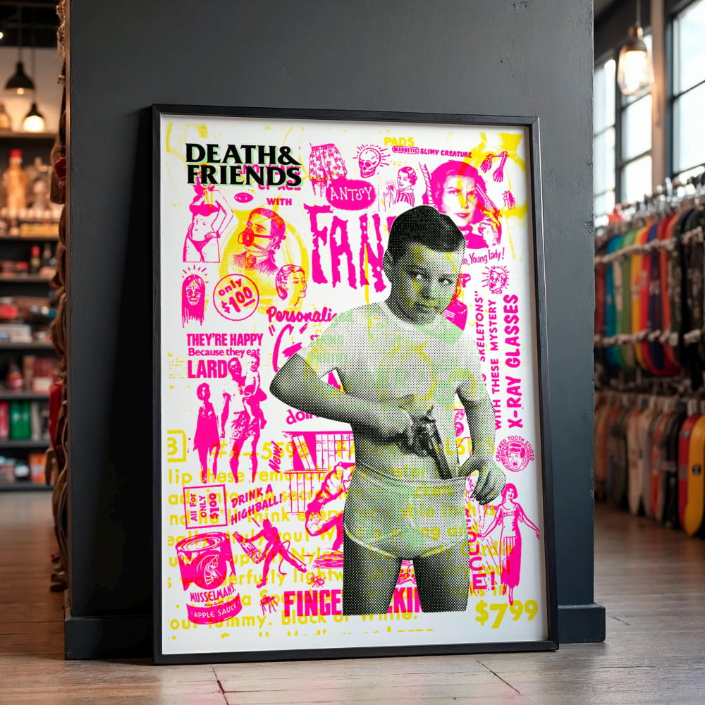 Punk Collage Poster – Little Bad Boy Skateboarding Art