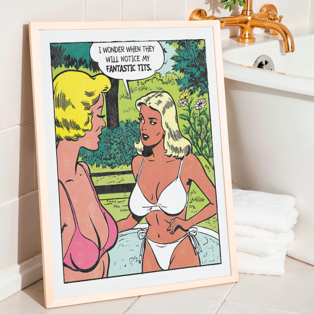 Retro Comic Style Print – Fantastic Tits Pop Art Poster