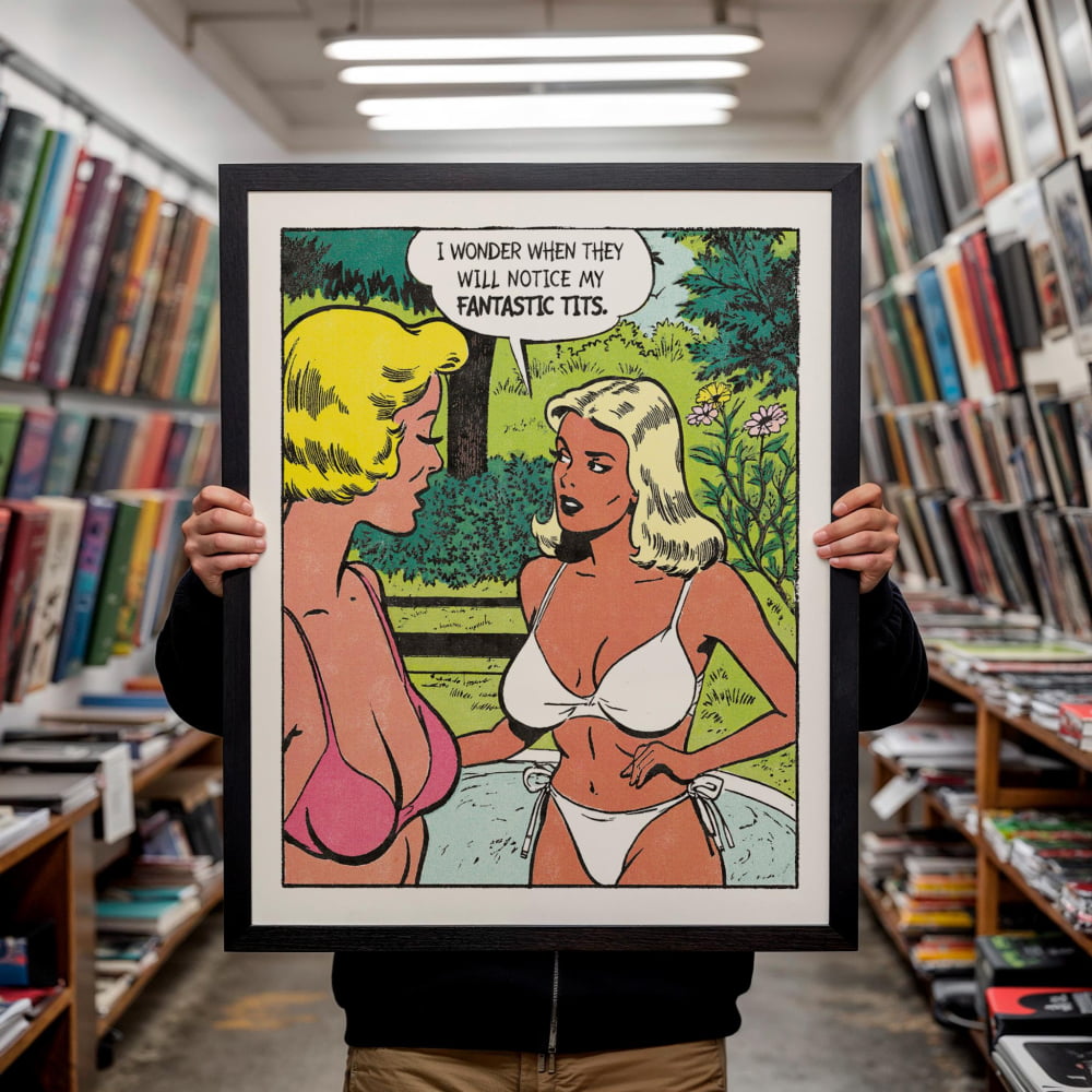 Retro Comic Style Print – Fantastic Tits Pop Art Poster