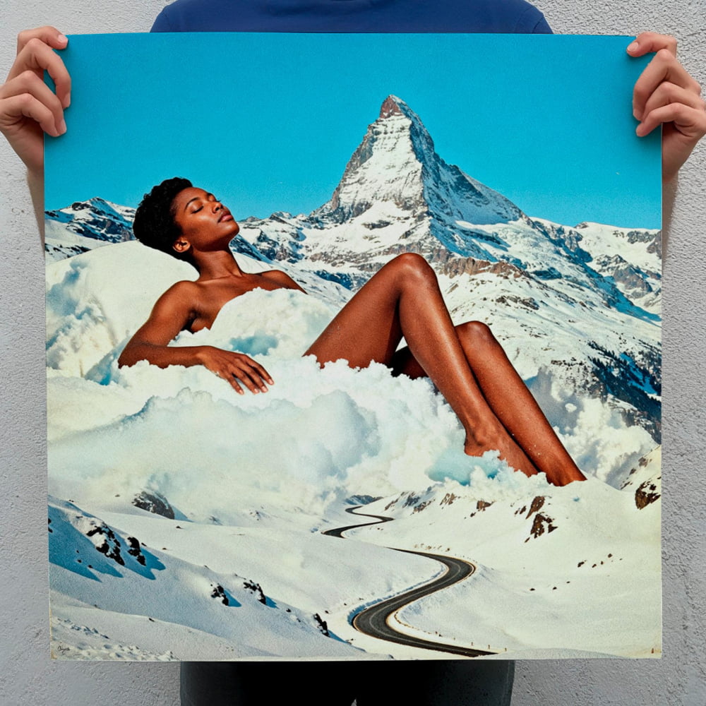 Surrealist Collage Art – Alpine Leisure Retro 1960s Print
