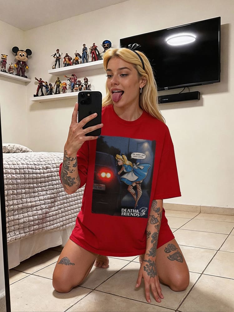 ’The Rabbit Hole Costs Extra’ T-Shirt - Death and Friends