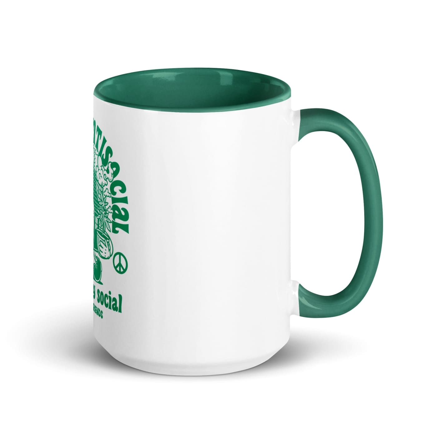 I’m Not Anti-Social Mug with Color Inside - Weed Clothing