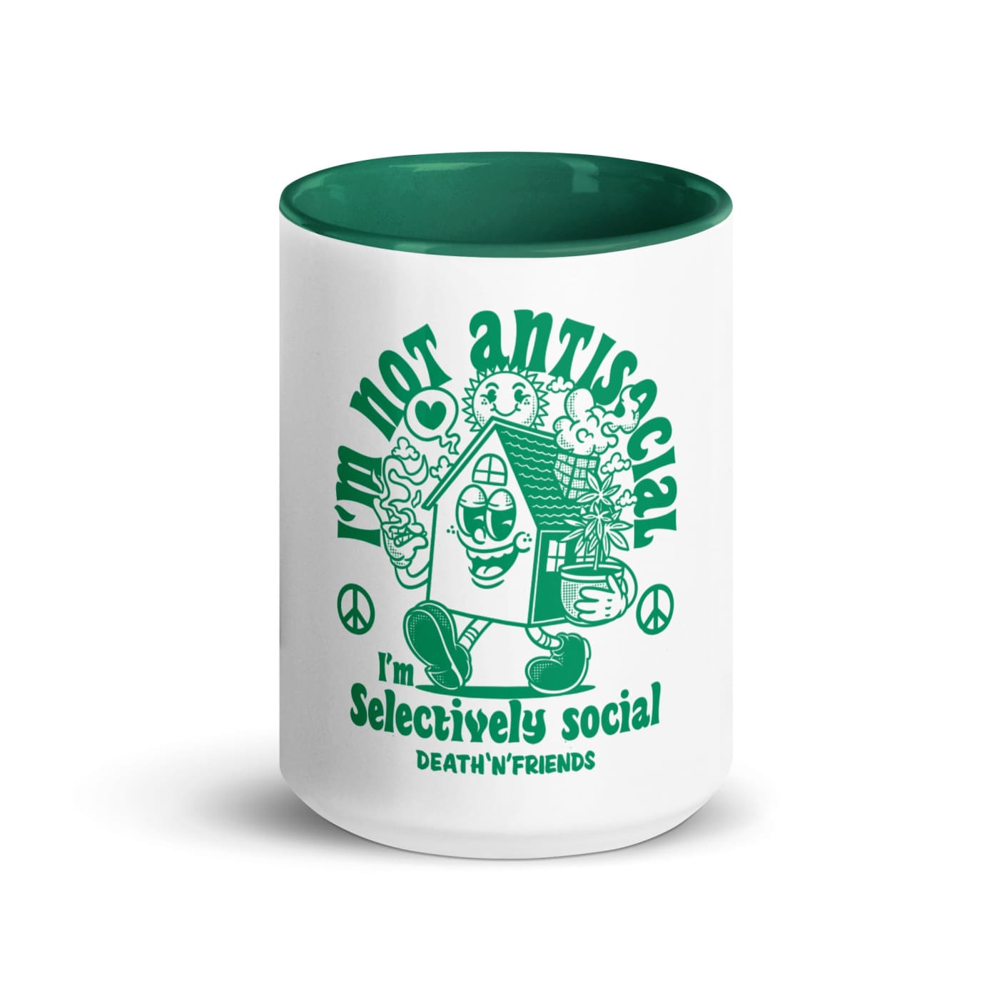 I’m Not Anti-Social Mug with Color Inside - Weed Clothing