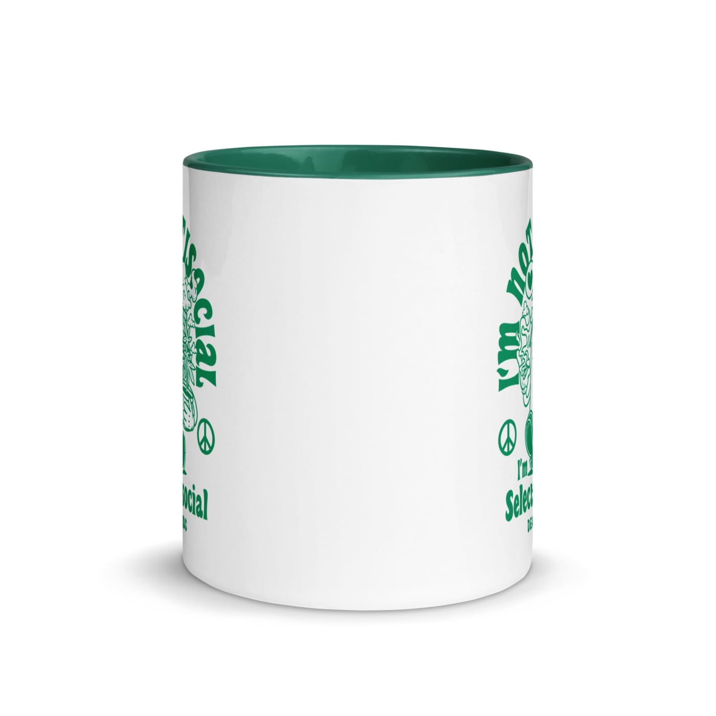 I’m Not Anti-Social Mug with Color Inside - Weed Clothing