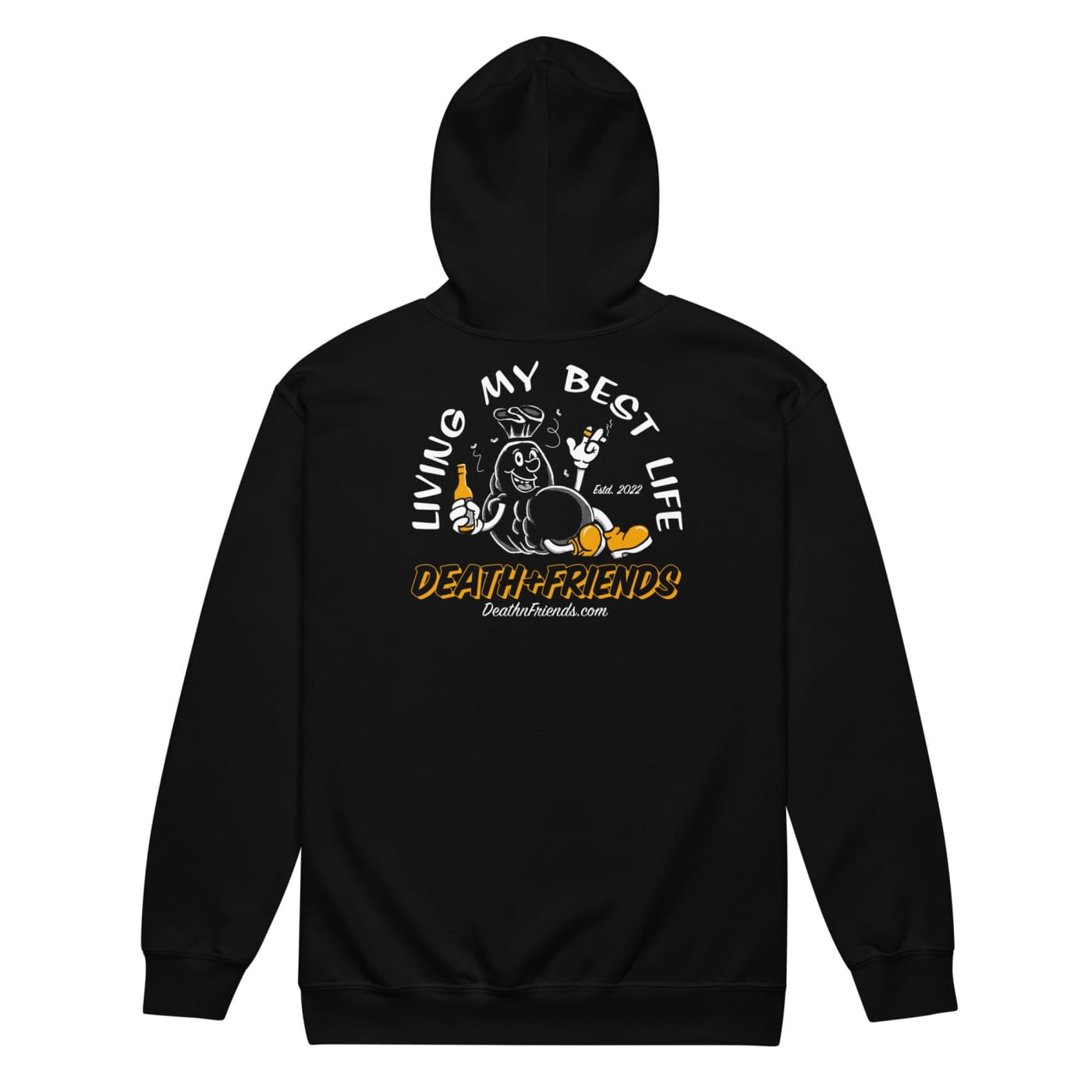 Living My Best Life College Hooded Sweatshirt - Death