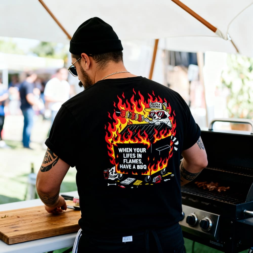 When your Lifes in Flames Have a BBQ T-Shirt - Team Trash