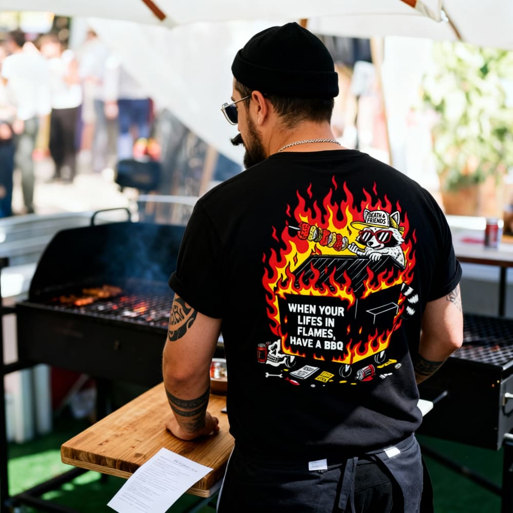 When your Lifes in Flames Have a BBQ T-Shirt - Team Trash