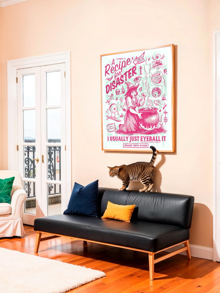 Witch Wall Art – Satirical Witch Illustration | Risograph