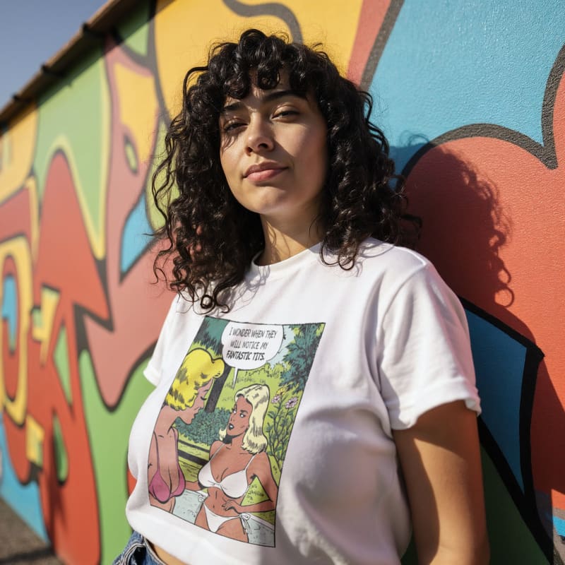 Women’s ’Fantastic Tits’ crop top - Death & Friends - Rude