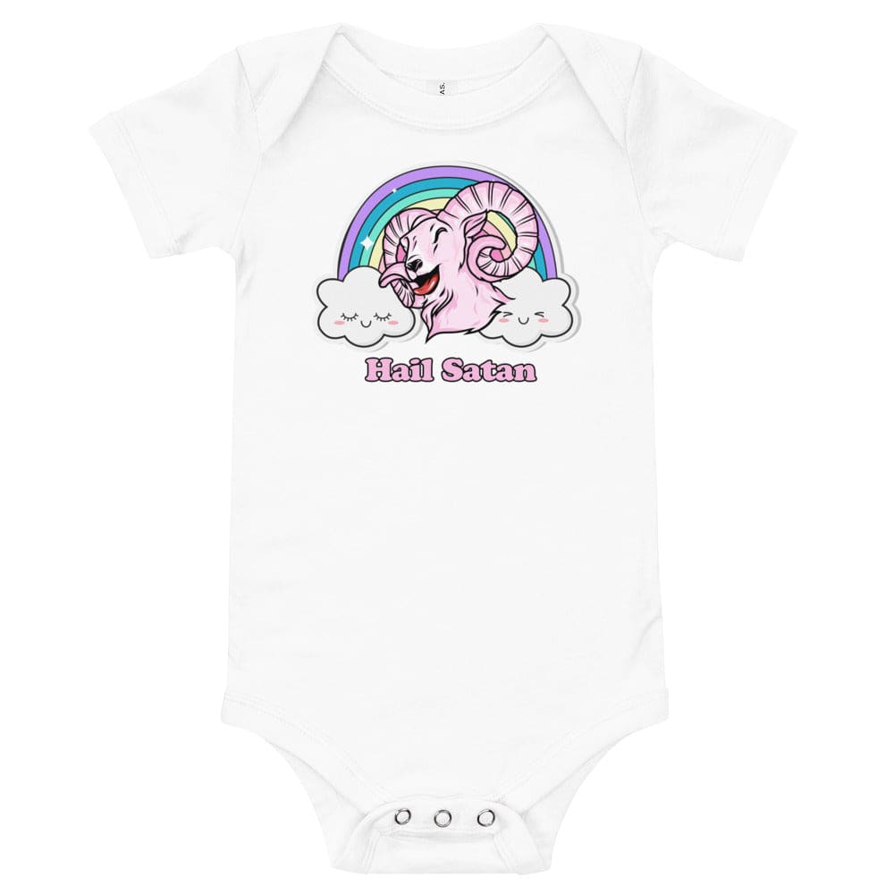 Hail Satan Punk Baby Onesie - Death and Friends -