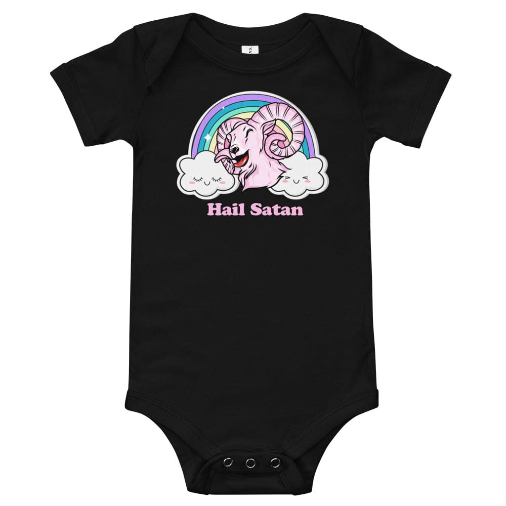 Hail Satan Punk Baby Onesie - Death and Friends -