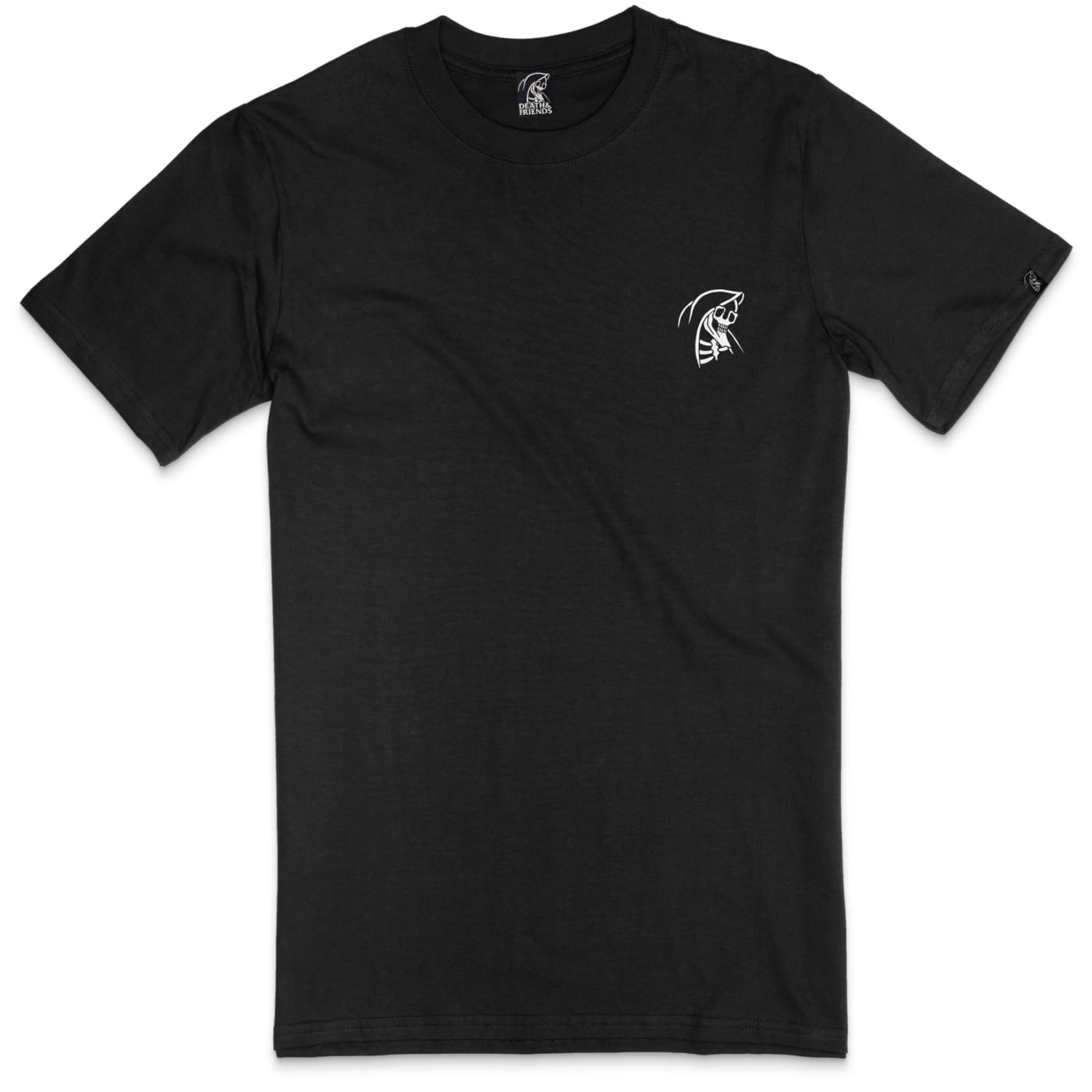 Oversized Black T-shirt - Death and Friends - Extra Long Tee