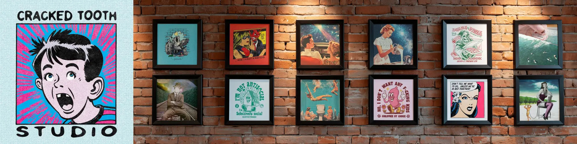 Surreal Collage & Punk Art Prints By Cracked Tooth Studio